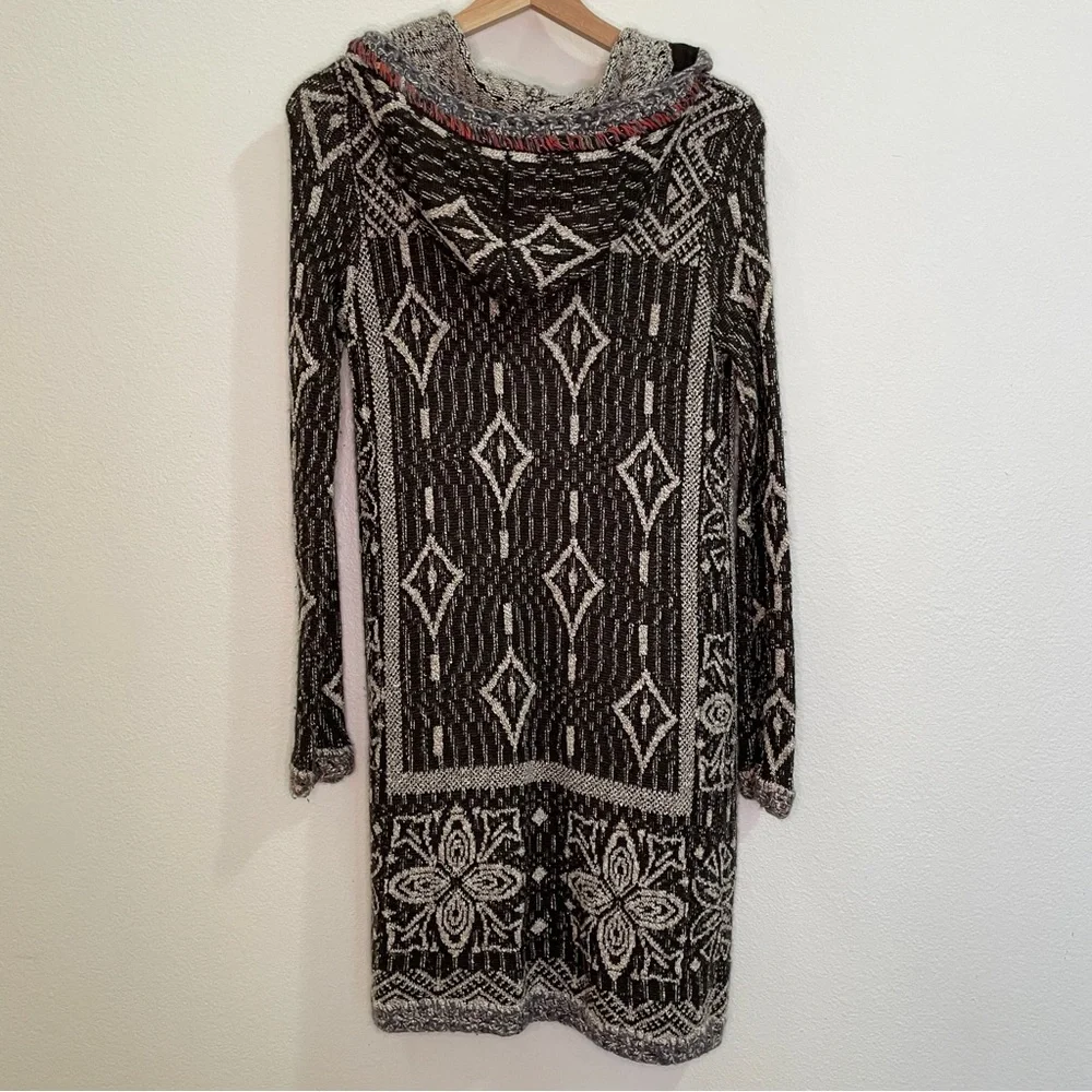 Free People Kai Open Front Pom Pom Tassel Tie Hooded Duster Cardigan - Picture 2 of 14